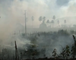 Incêndio em Alagoa Grande - Foto reprodução TV Cabo Branco