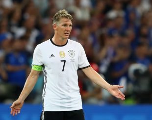 MARSEILLE, FRANCE - JULY 07:  Bastian Schweinsteiger of Germany reacts during the UEFA EURO semi final match between Germany and France at Stade Velodrome on July 7, 2016 in Marseille, France.  (Photo by Alexander Hassenstein/Getty Images)